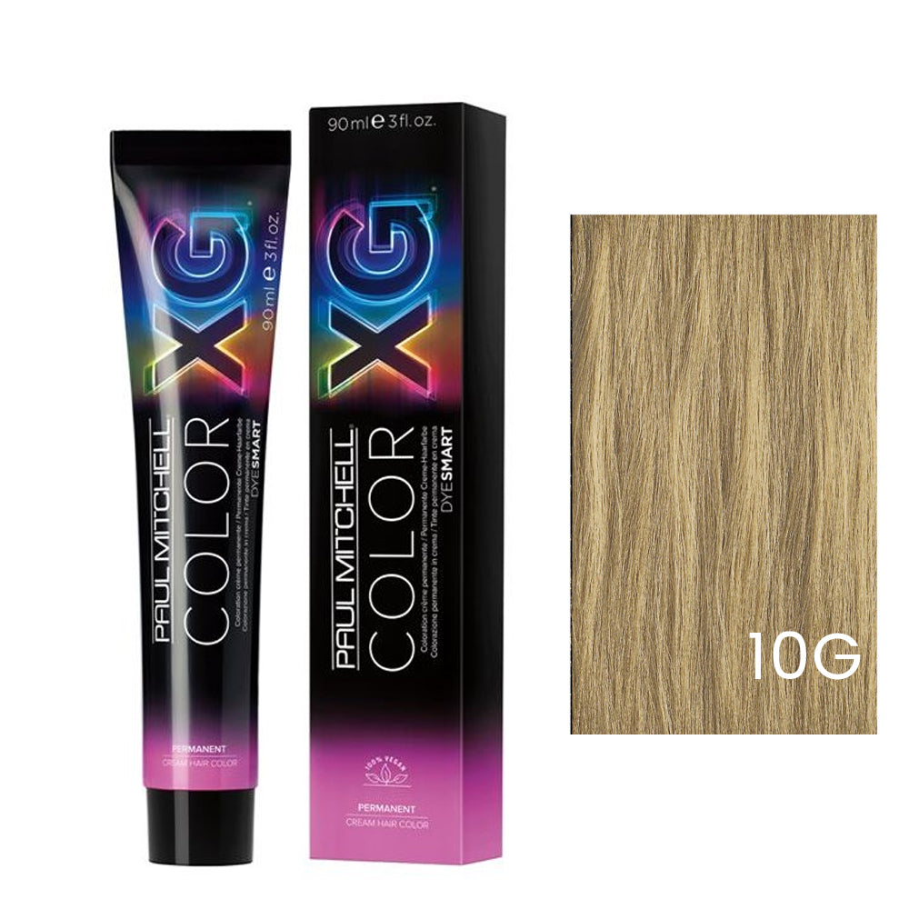 Paul Mitchell The Color XG Professional Permanent Cream Hair Color Gold Level 3oz / 90ml 10G Lightest Gold Blonde