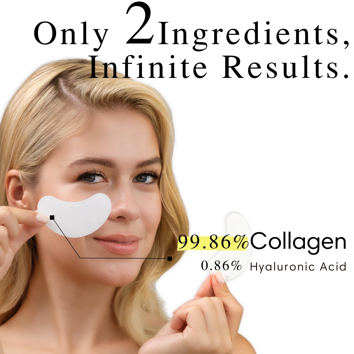 Brighca Melting Collage film is purely consist of 99.86% collagen and 0.86% hyaluronic acid, nothing else