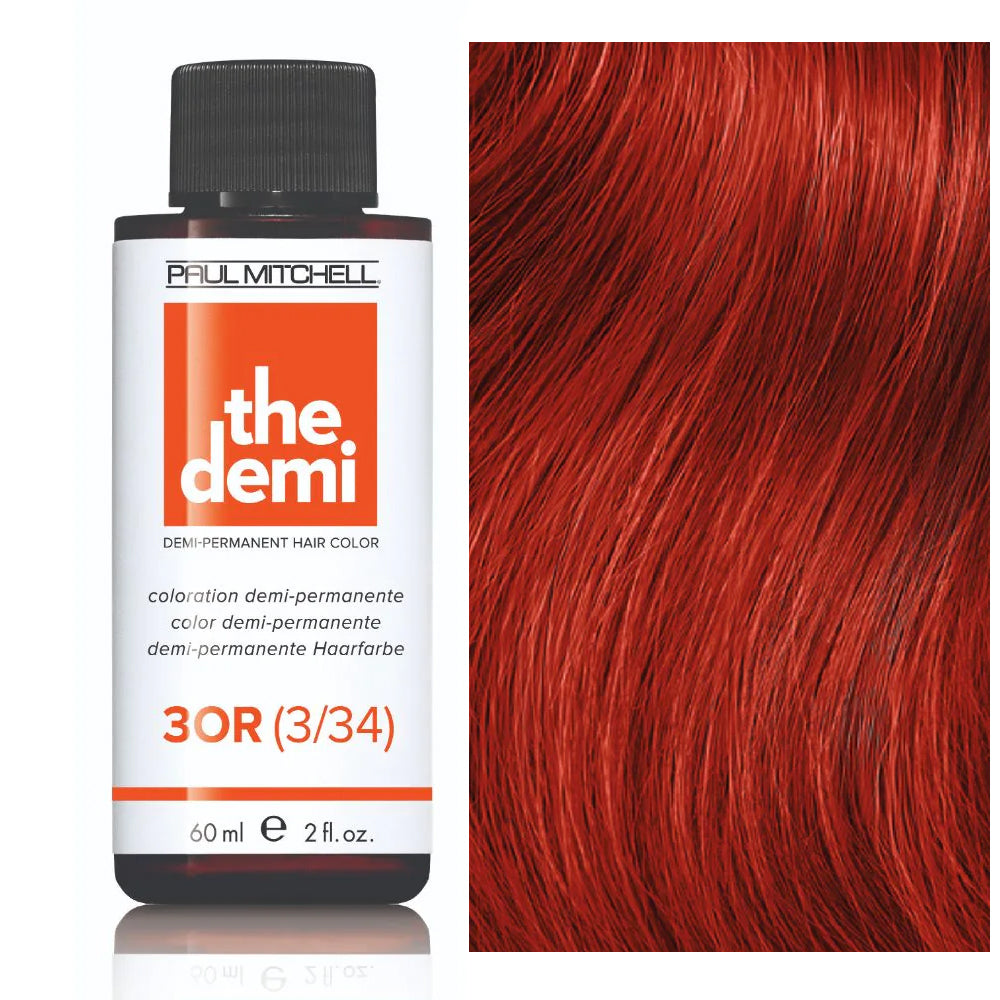 Paul Mitchell The Demi Orange Red Tone Semi-Permanent Hair Color 2oz 3OR