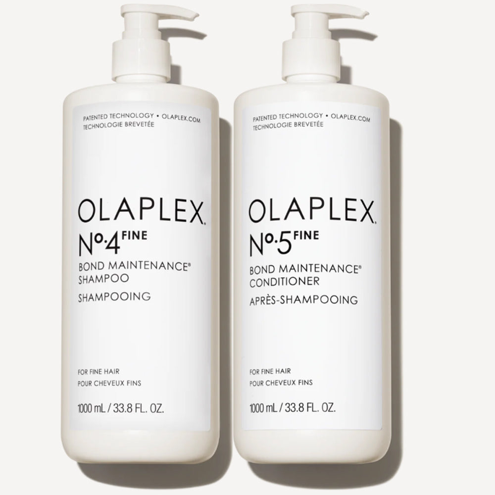 Olaplex No.4 Fine and No.5 Fine Liter Set – 1000ml Shampoo and Conditioner for fine, thin hair