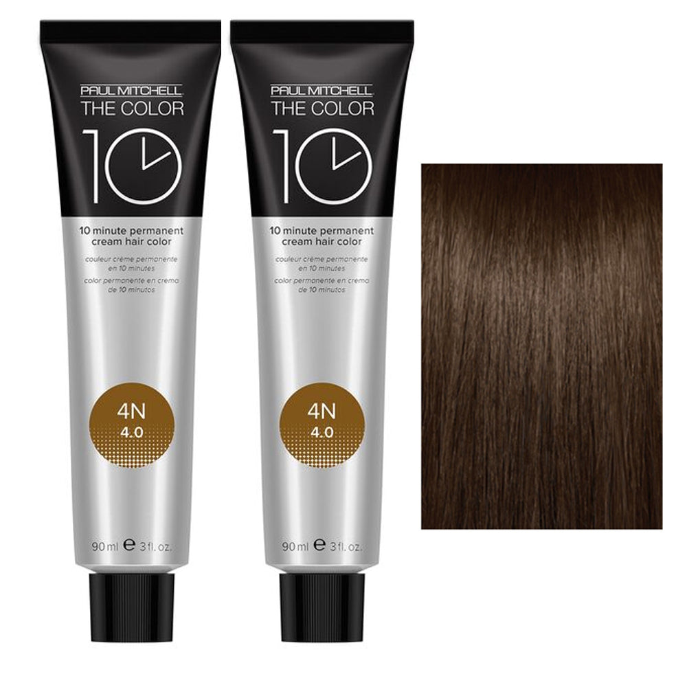 The Color 10 minutes Permanent Cream Hair Color natural tone duo set 4n