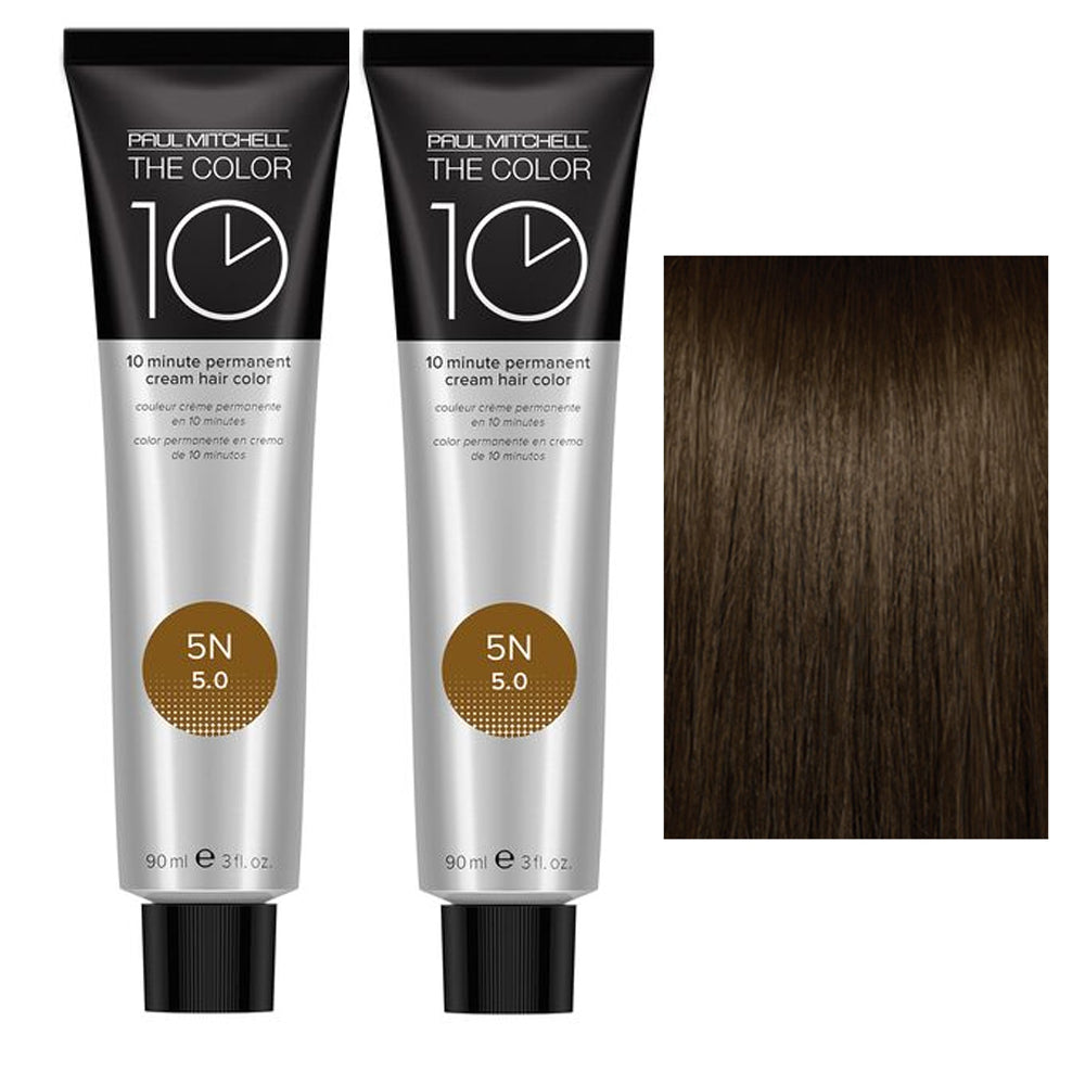 The Color 10 minutes Permanent Cream Hair Color natural tone duo set 5n