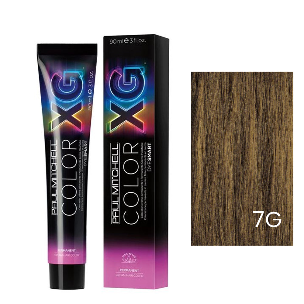 Paul Mitchell The Color XG Professional Permanent Cream Hair Color Gold Level 3oz / 90ml 7G Medium Gold Blonde