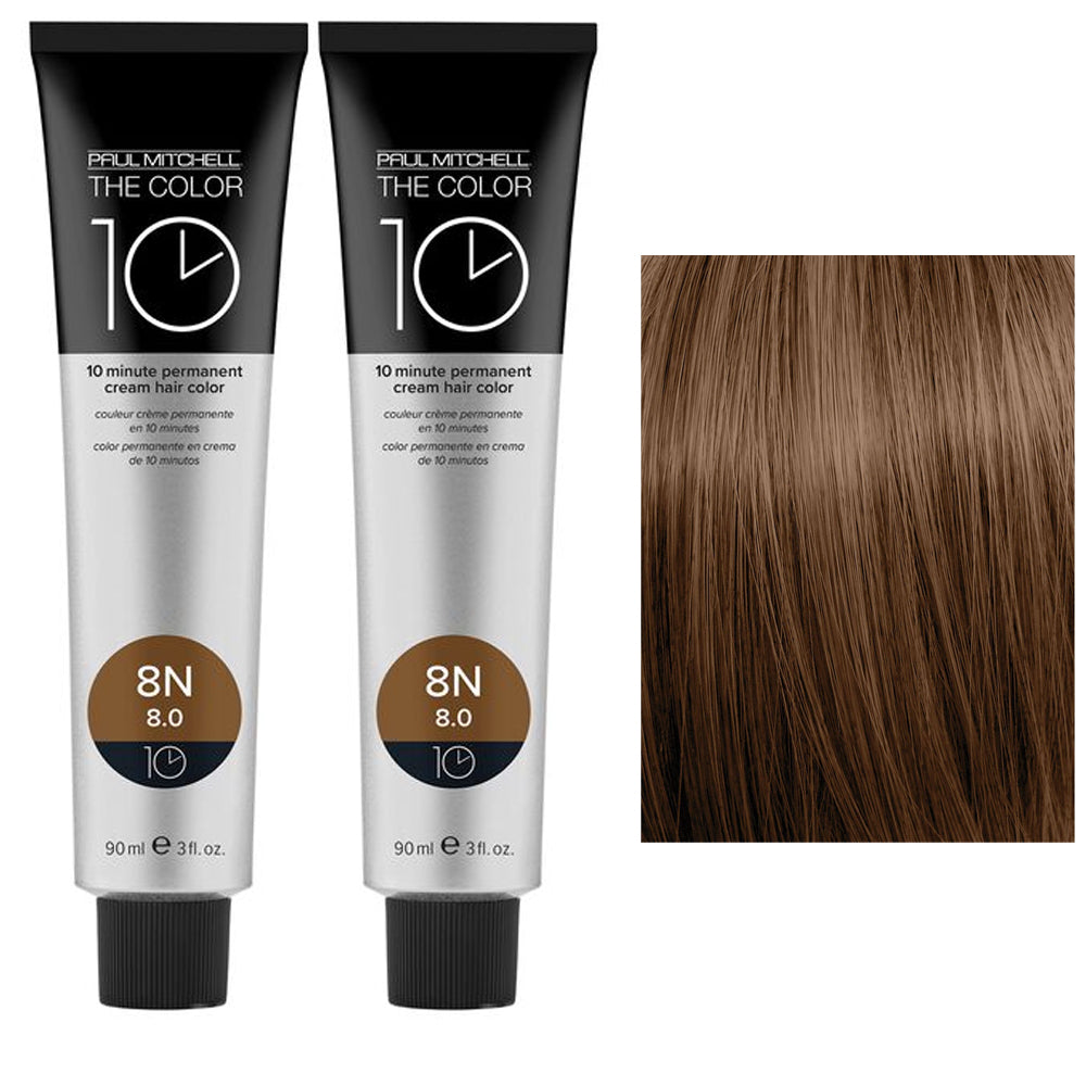 The Color 10 minutes Permanent Cream Hair Color natural tone duo set 8n