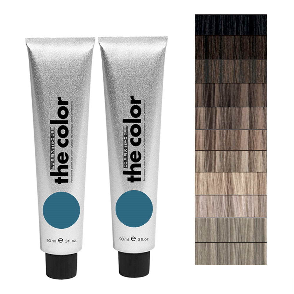 Paul Mitchell Ash Gray Blue Duo Set Permanent Hair Color Cream 3oz