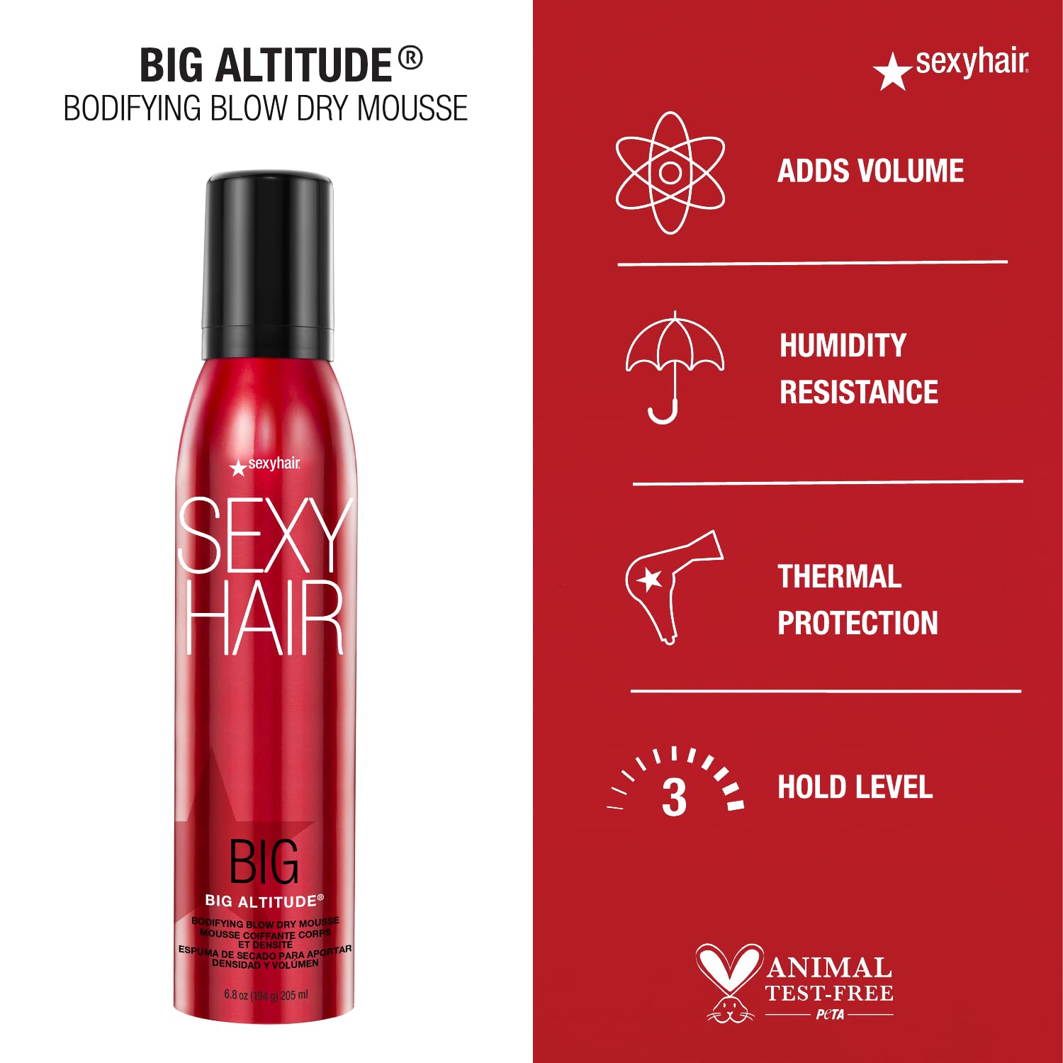 Big Sexy Hair Big Altitude Bodifying Blow Dry Mousse Benefits