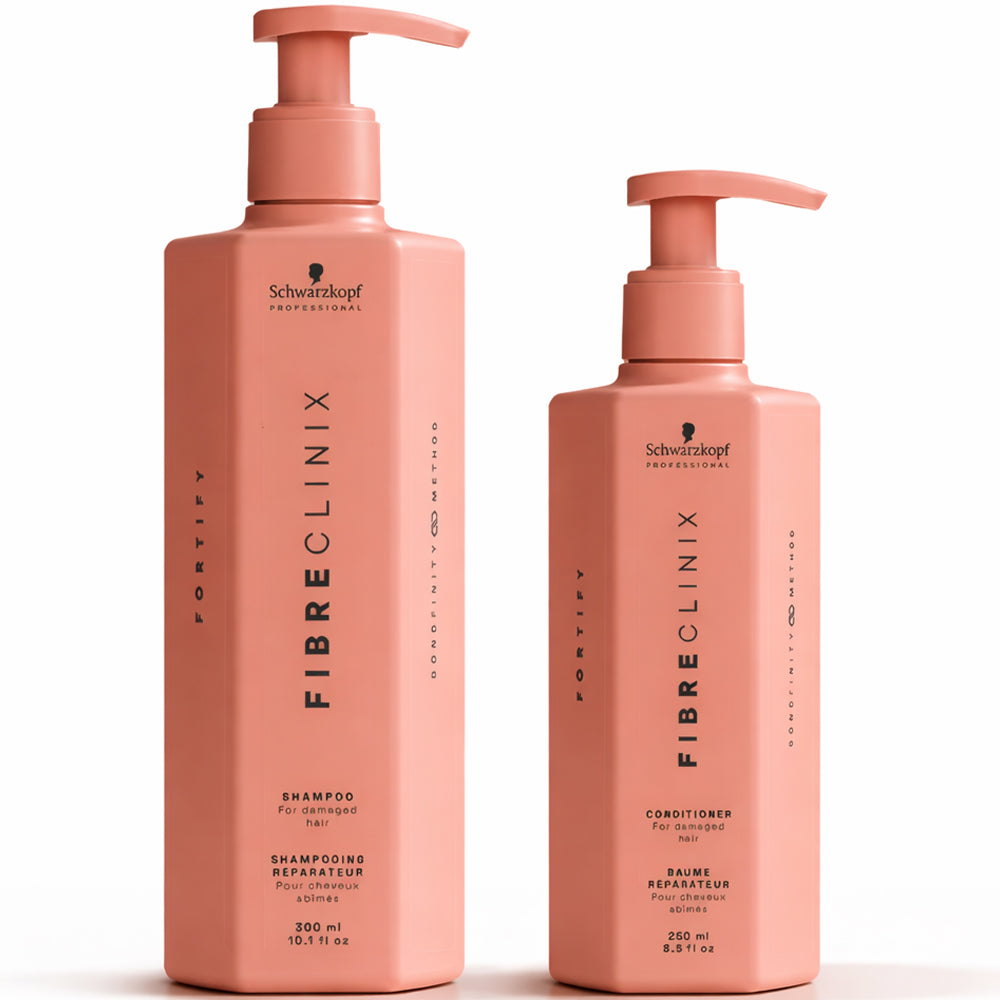 Schwarzkopf Fibre Clinix Fortify Shampo 300ml & Conditioner 250ml/10.1