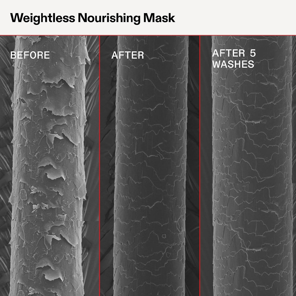 Olaplex Weightless Nourishing Mask hair strand changes