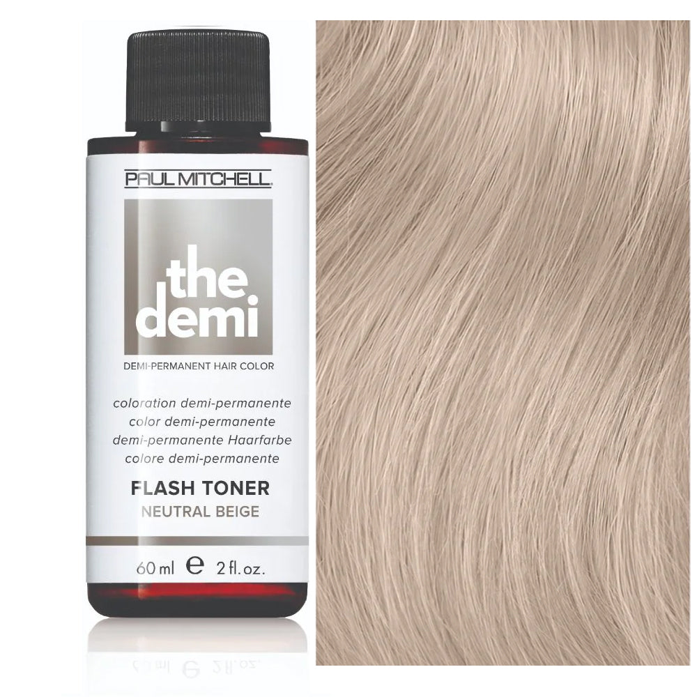 Paul Mitchell Flash Toners 2oz – ammonia-free hair toner for quick blonde toning Neutral Beige
