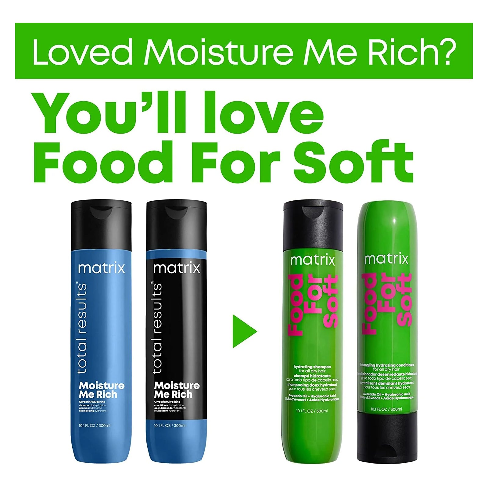 Matrix Moisture Me Rich is now Food For Soft Hydrating 