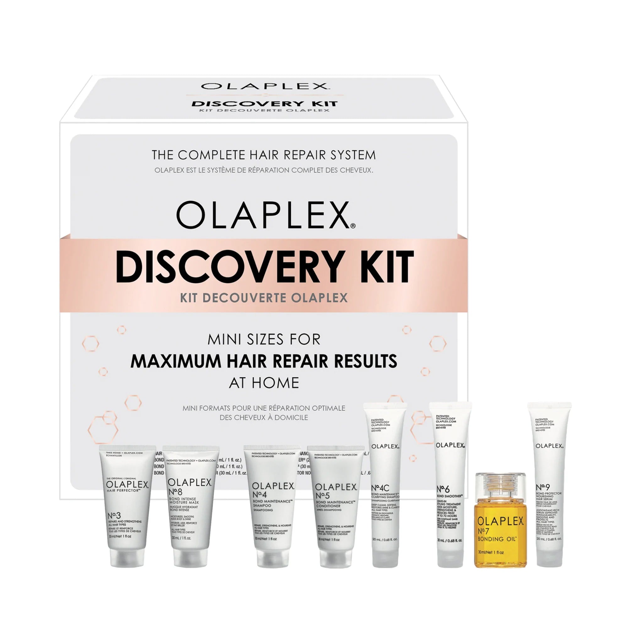 Olaplex discovery mini sizes no.3 4 4c 5 6 7 8 9 value set travel sizes