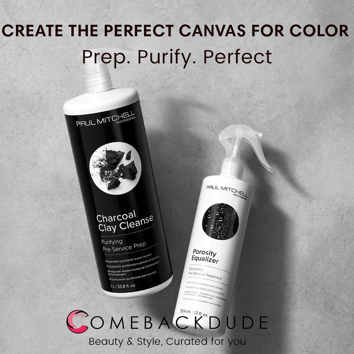 Paul Mitchell Professional Prep Cleanse and Equalize duo set create perfect canvas for color