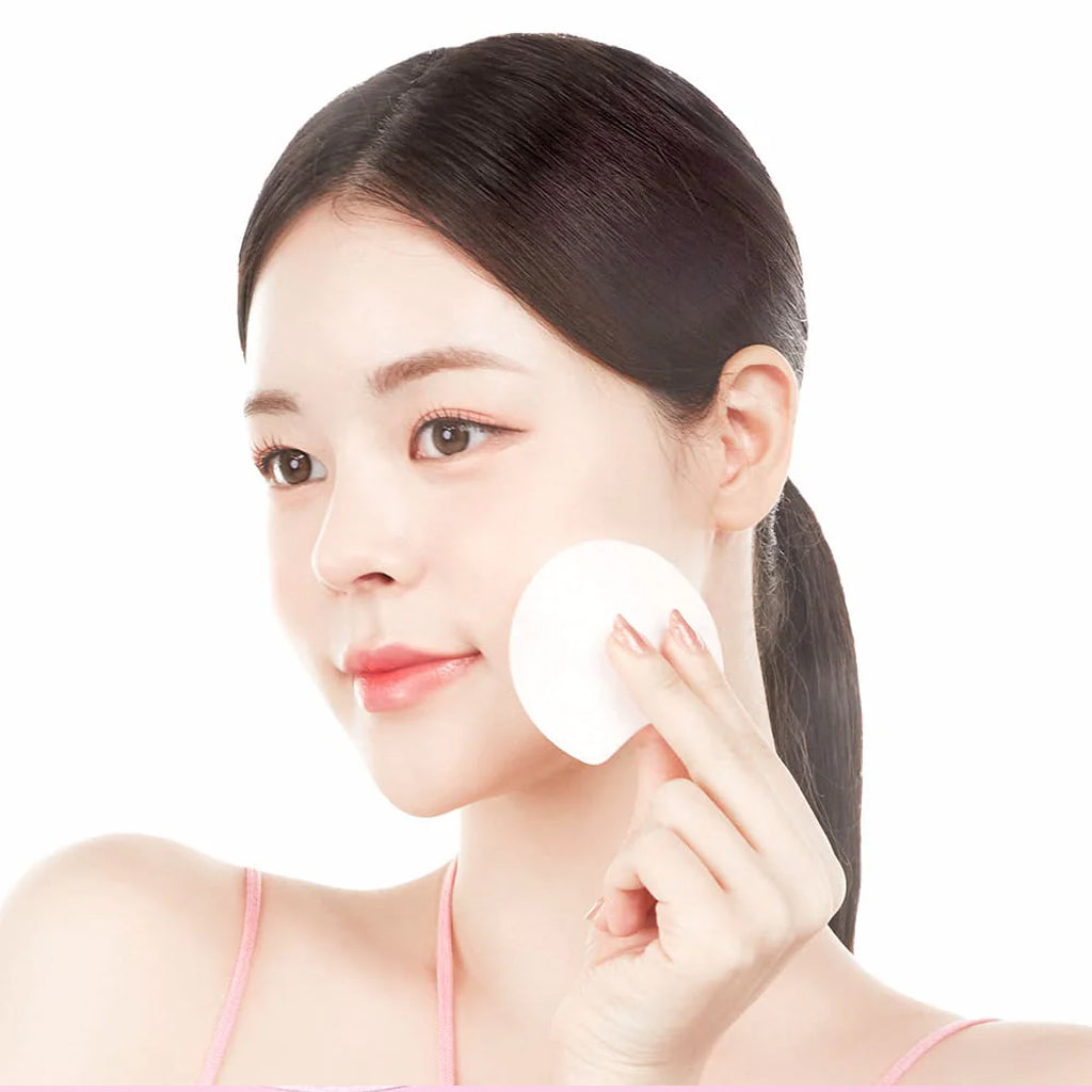 Pink essence toner pads with Vitamin C and peptides