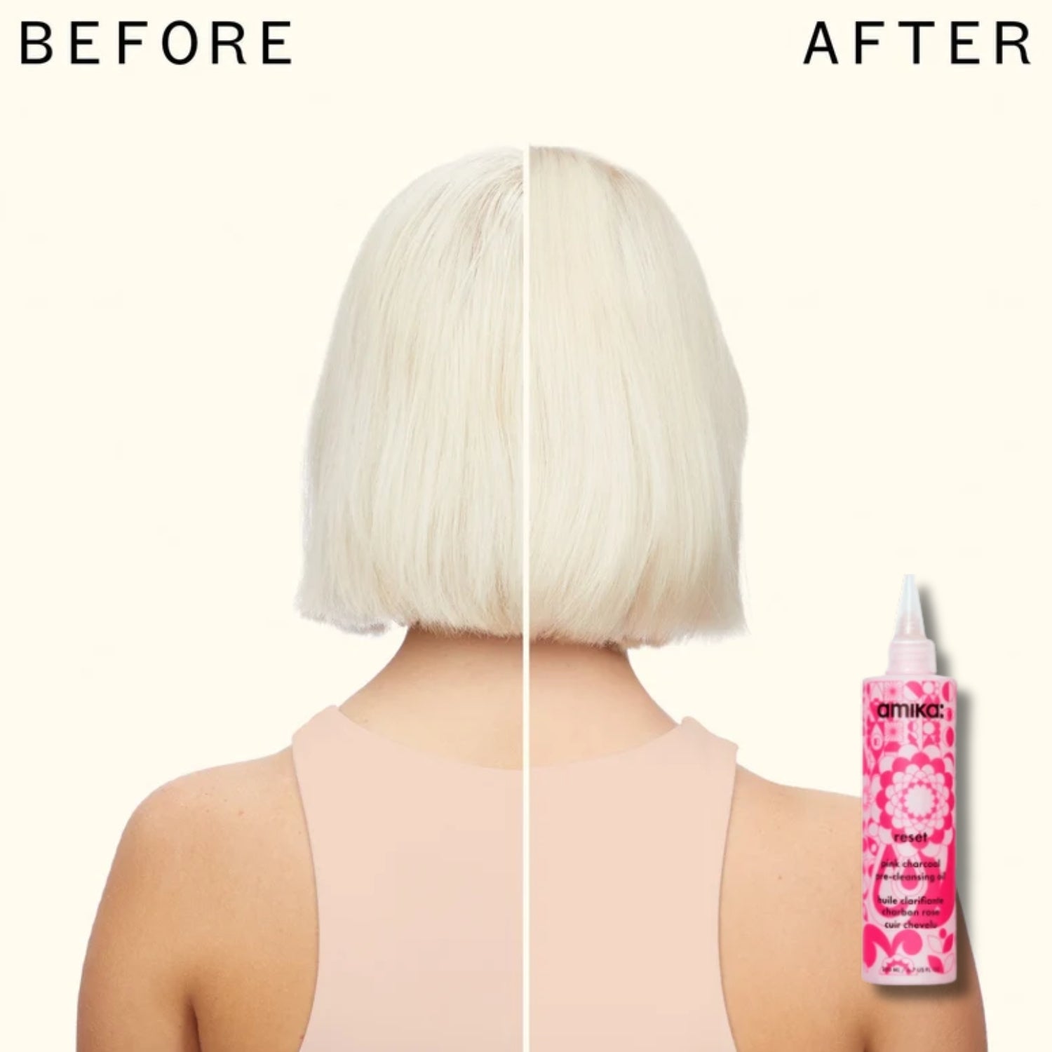 amika Pink Charcoal Oil Result