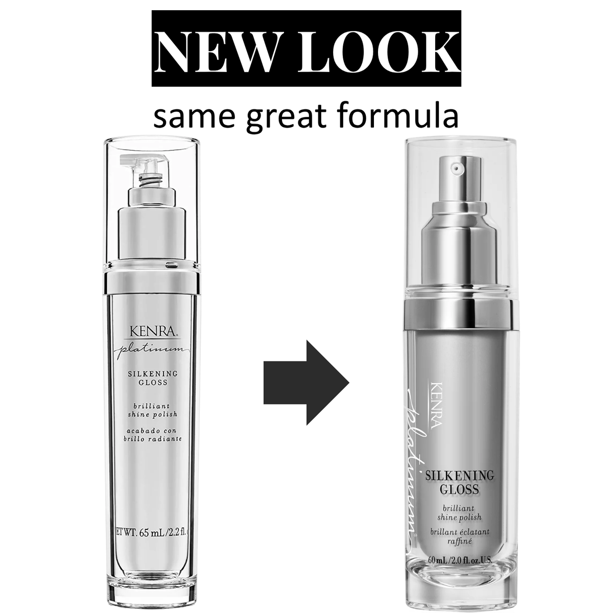 Kenra Professional Platinum Silkening Gloss new packaging