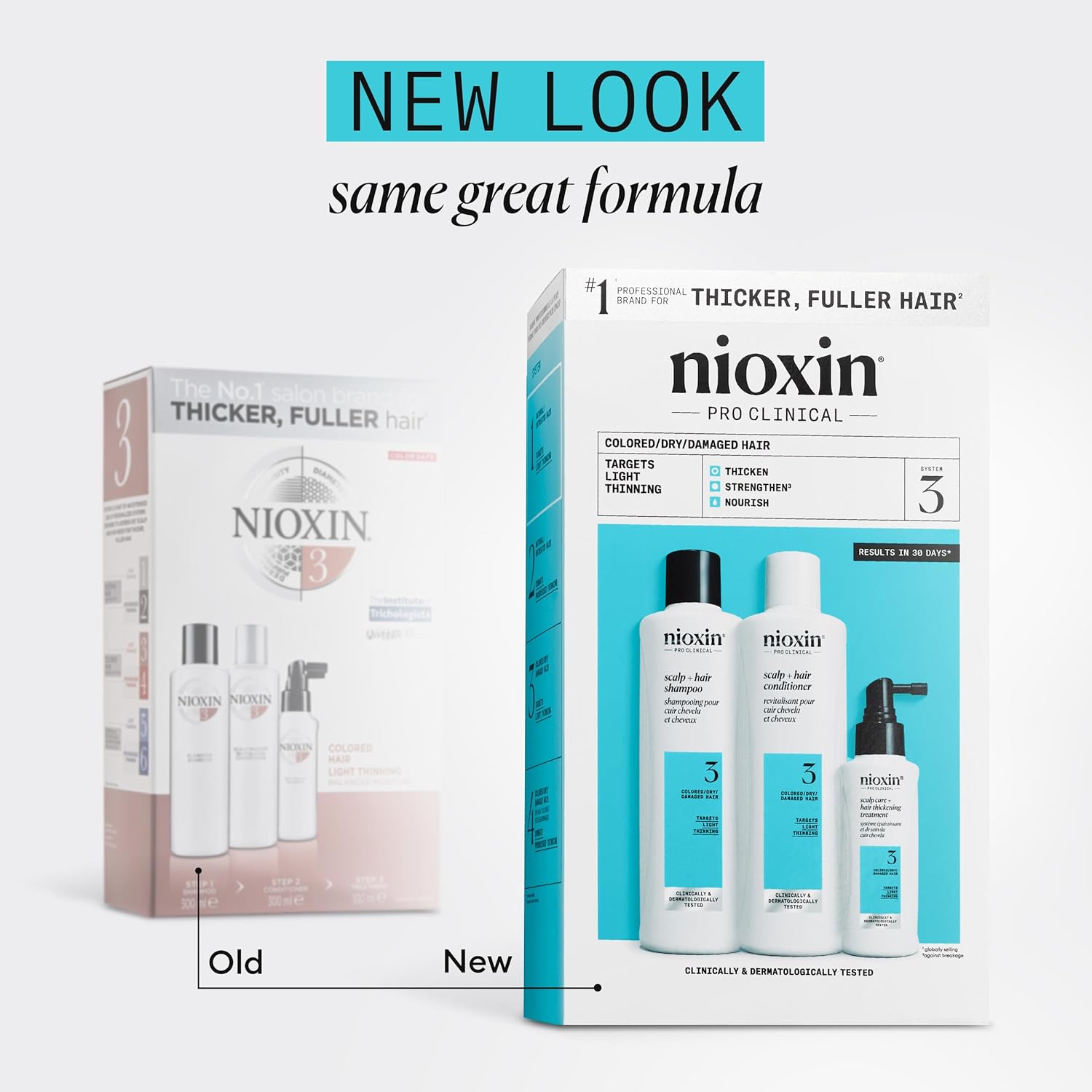Nioxin system 3 set kit colored dry damaged hair
