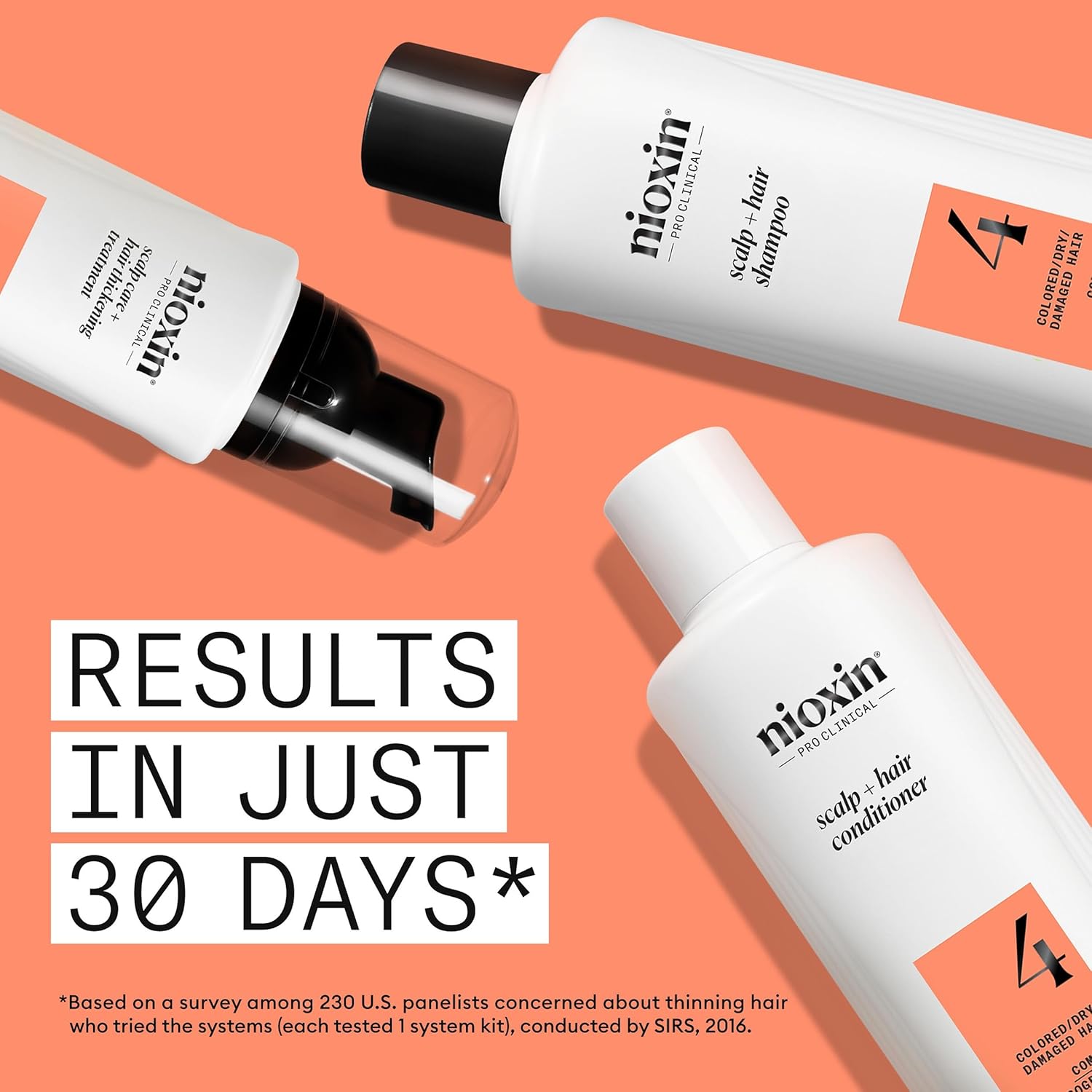 Nioxin system 4 set for thicker fuller hair  result