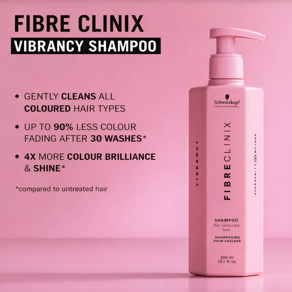 Schwarzkopf Fibre Clinix Vibrancy Shampoo 300ml new packaging benefits