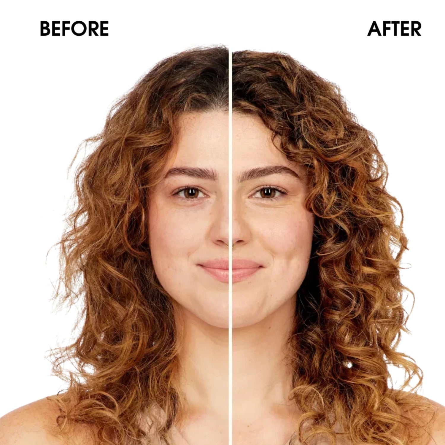 amika Mirrorball High Shine + Protect Shampoo before and after