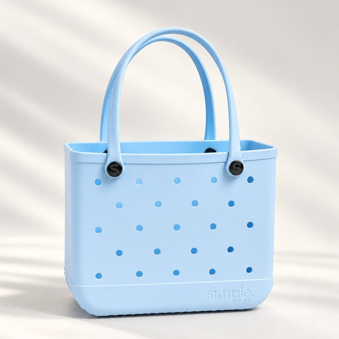 Everyday Medium EVA Tote in Blue Skies, waterproof lightweight everyday tote bag, 15 x 5.1 x 12.2 in