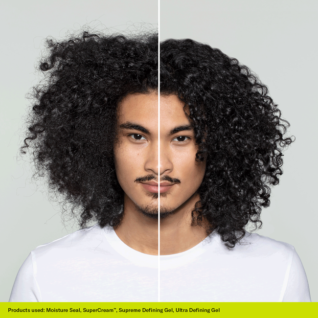 Devacurl Moisture Seal Hydrating Finishing Spray Before After