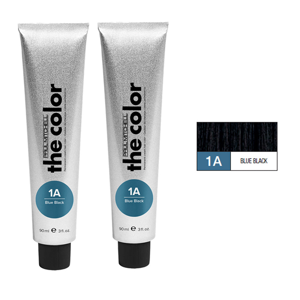 Paul Mitchell Ash Gray Blue Duo Set Permanent Hair Color Cream 3oz blue black