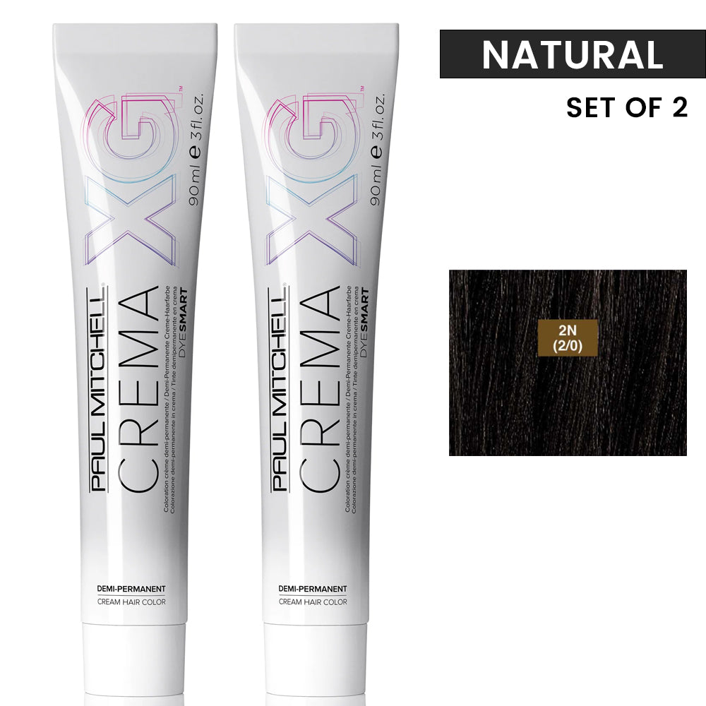 Paul Mitchell XG Crema Dye Smart Natural Level Duo SEt 90ml 3oz 2N