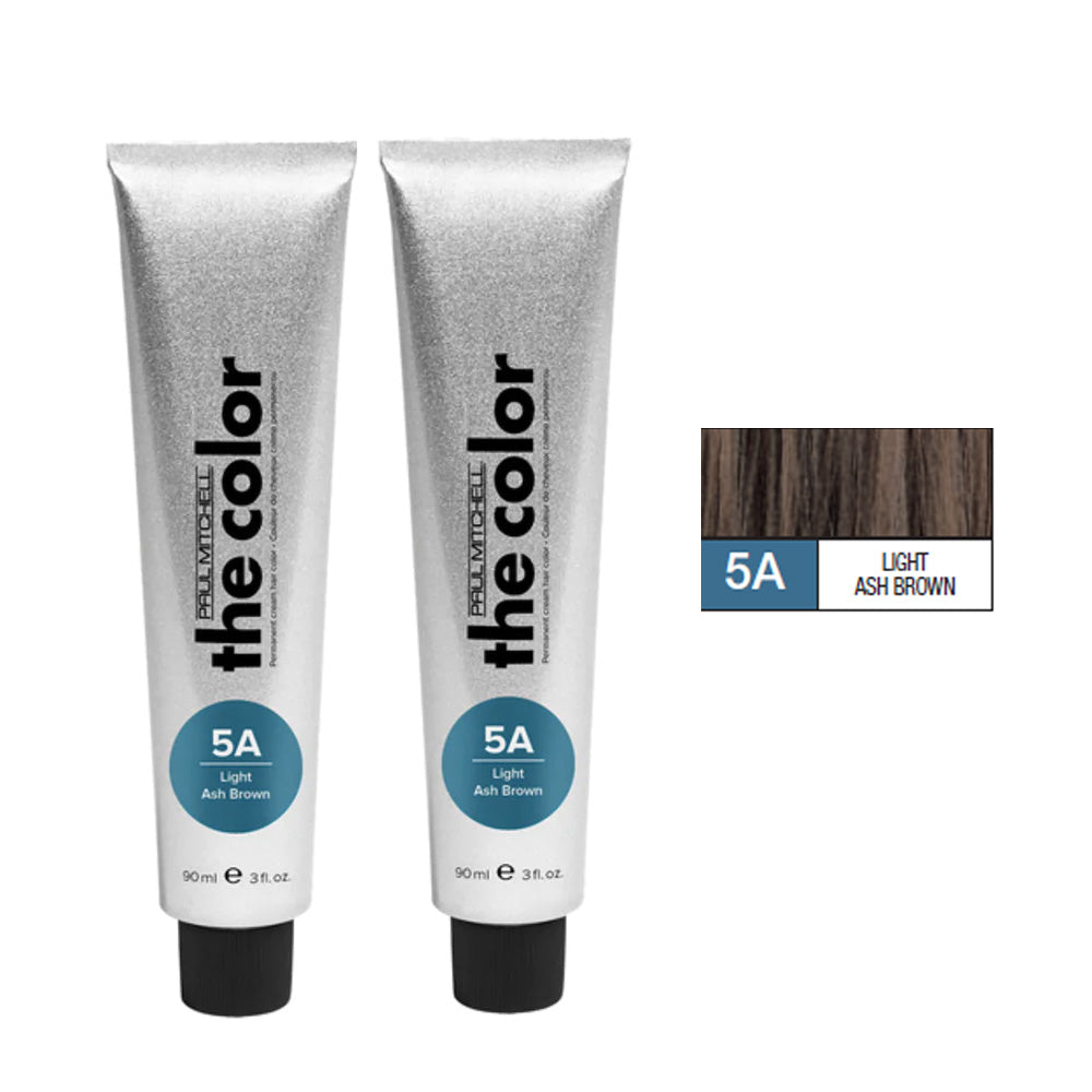 Paul Mitchell Ash Gray Blue Duo Set Permanent Hair Color Cream 3oz light ash brown