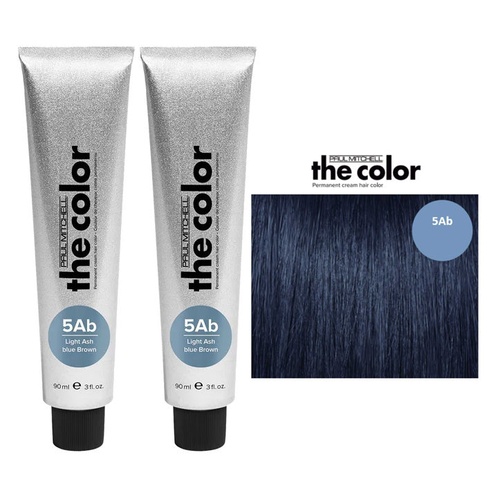 Paul Mitchell The Color Ash Blue Permanent Cream Hair AB Color 3oz light ash blue brown