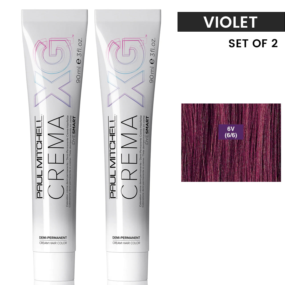 The Color XG Crema Violet Shade Level Duo Dye Smart 90ml set of 2 6v