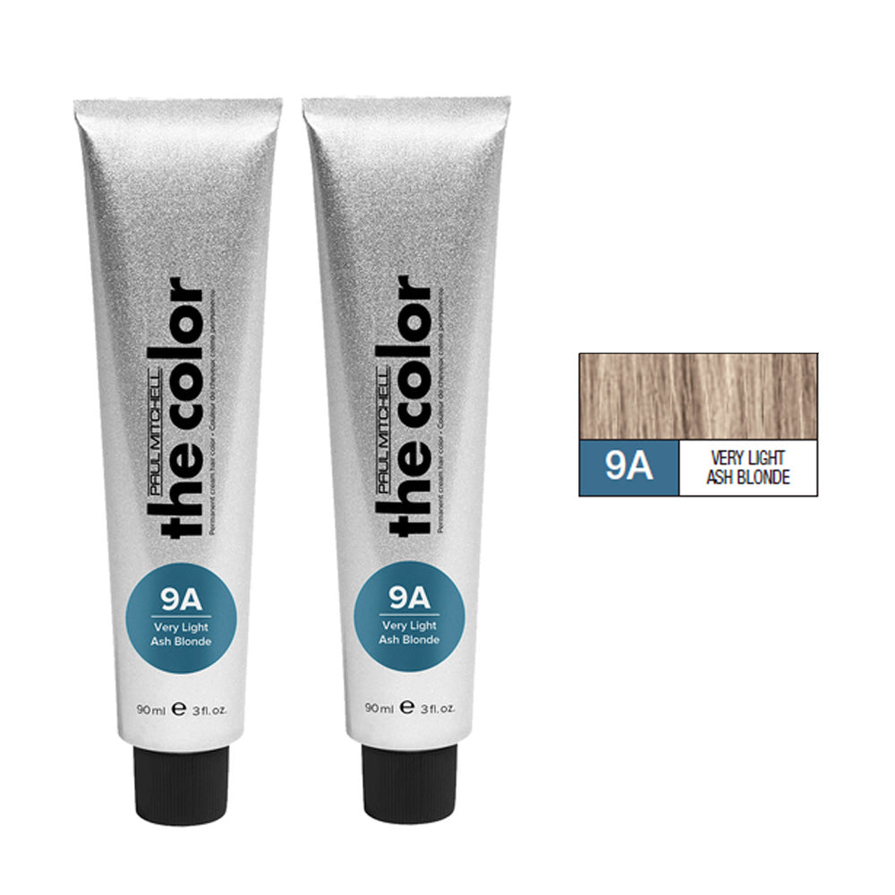 Paul Mitchell Ash Gray Blue Duo Set Permanent Hair Color Cream 3oz very light ash blonde