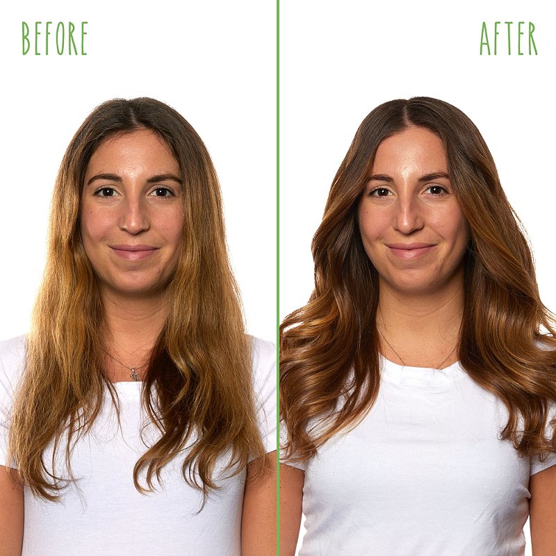 Biolage All-In-One Coconut Infusion Multi-Benefit Spray before and after