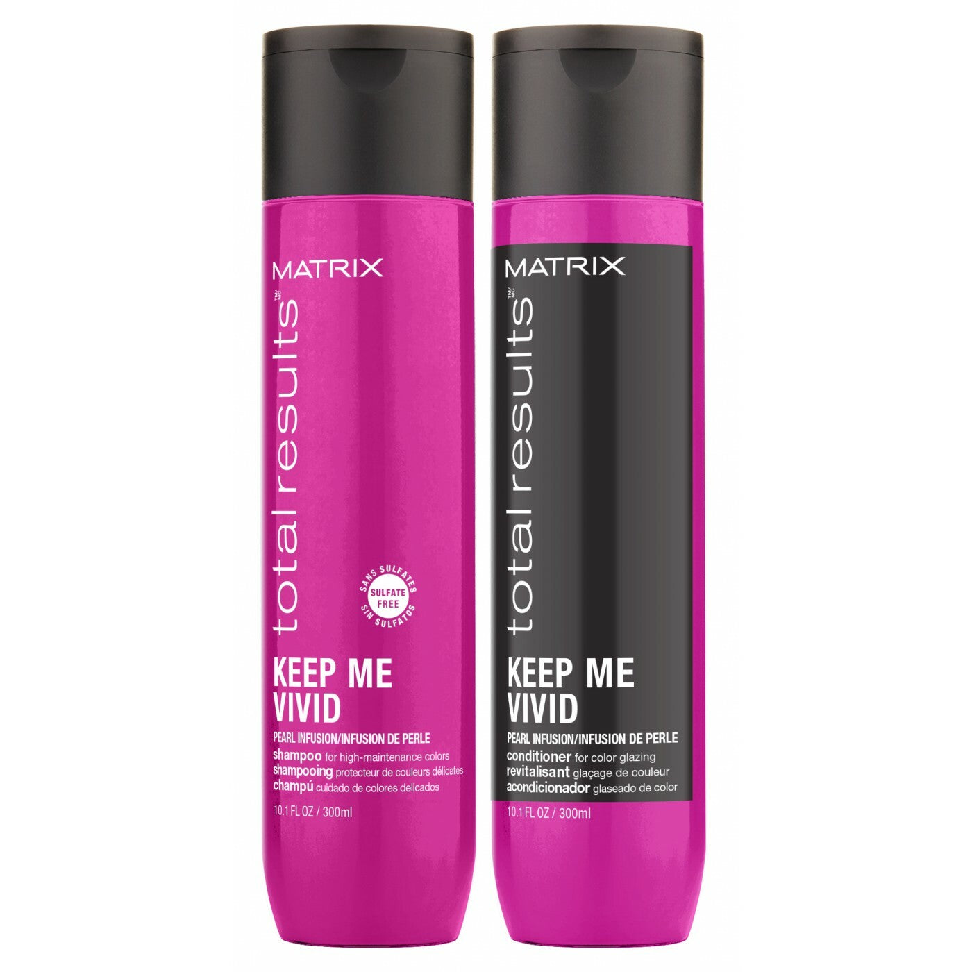Matrix Keep Me Vivid Shampoo & Conditioner 10.1oz 300ml Set - Hair Products for Maintaining Vibrancy and Increased Shine on Colored Hair