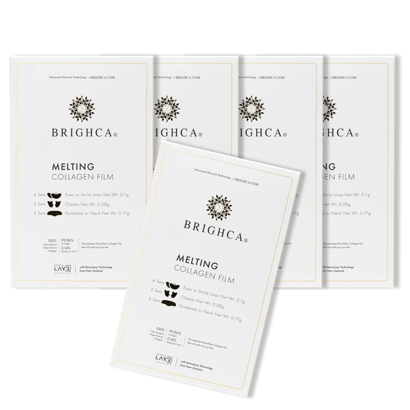 Melting Collagen Film Refills 10 Weeks Supply (5 Boxes) : Hydrolyzed Nanofiber Collagen for Visibly More Radiant Skin in Minutes