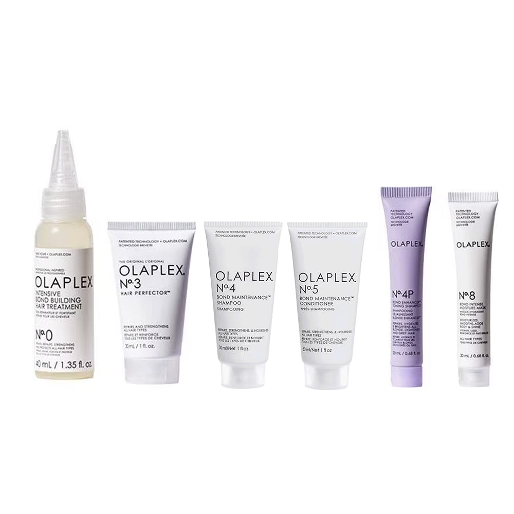 Limited Edition-Olaplex Travel Set - No.0,3,4,4p,5,8 - Olaplex Hair for Damaged and Bonds Caused by Chemical, Thermal and Mechanical Damage