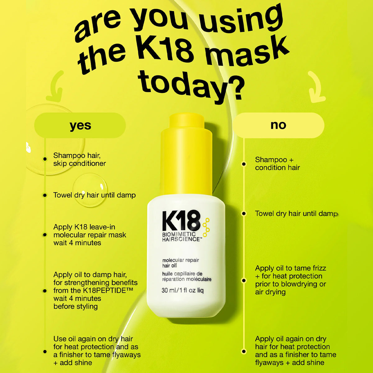k18 how to use oil