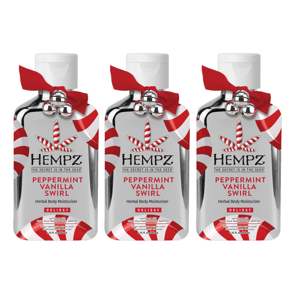 Hempz limited edition peppermint vanilla swirl trio set