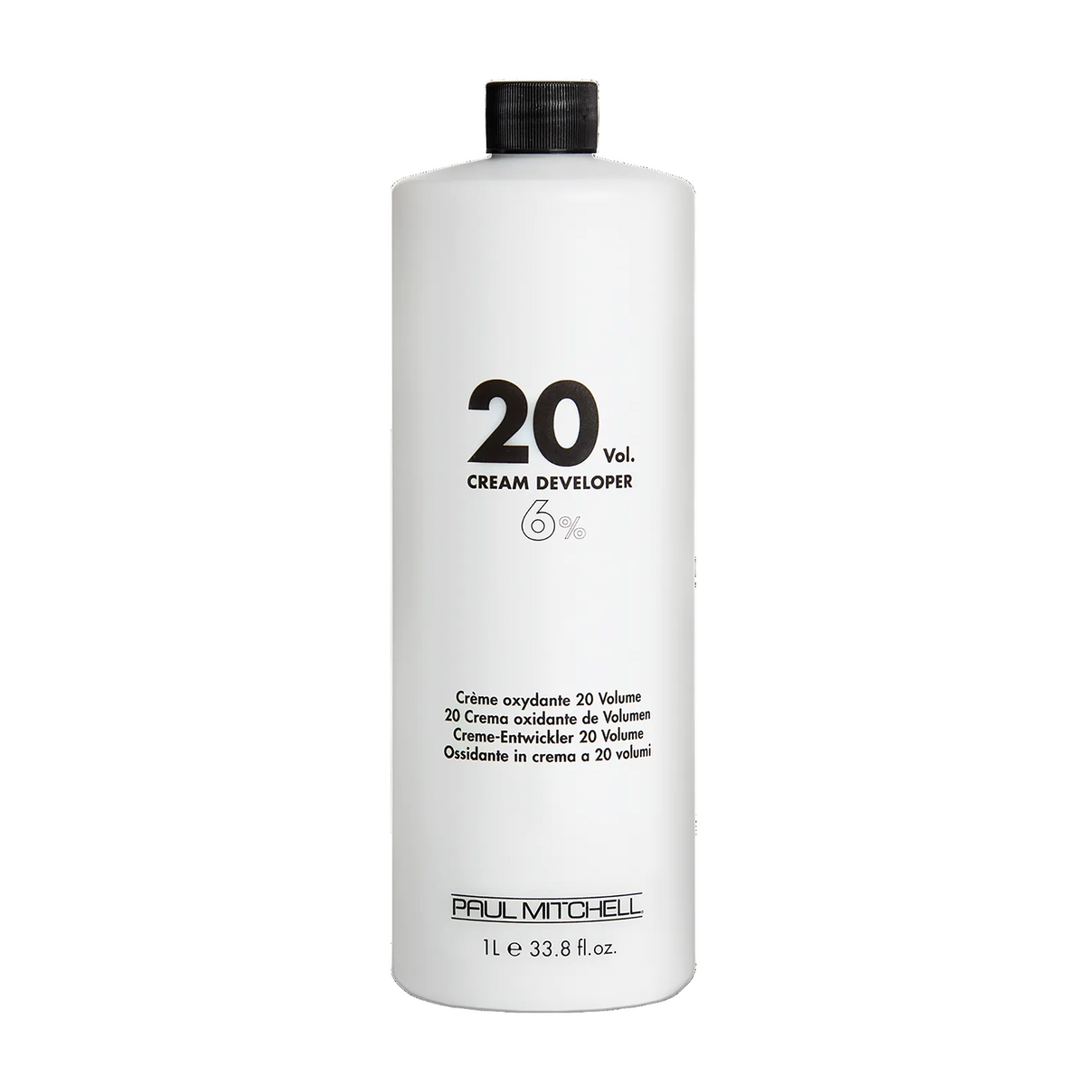 Paul Mitchell Cream Developer 33.8 fl oz Volume 20 bottle for use with The Color permanent hair dye