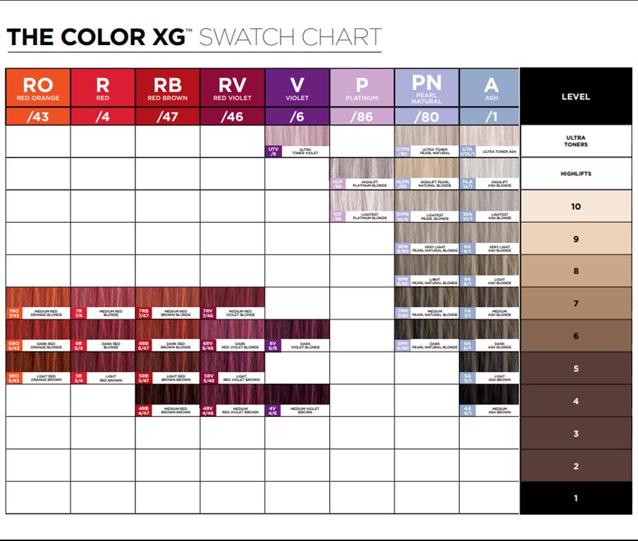 COLOR SHADE CHART