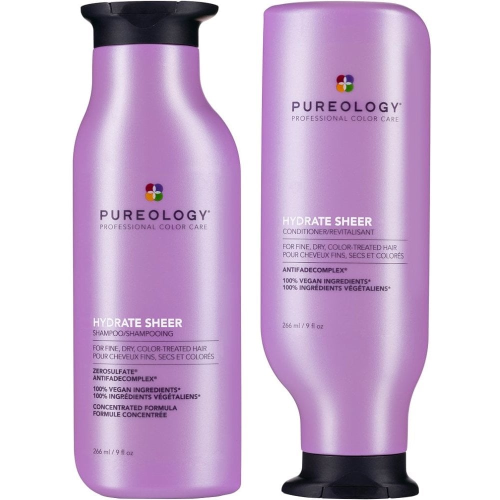 Fascinate hjem virksomhed Pureology Hydrate Sheer Shampoo & Conditioner 9oz / 266ml - Pureology Hair  Products for Color Vibrancy Protection and Provides Superior Moisture
