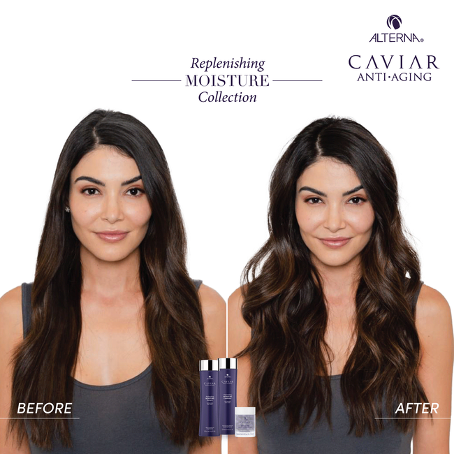 Alterna Caviar Replenishing Moisture Before & After