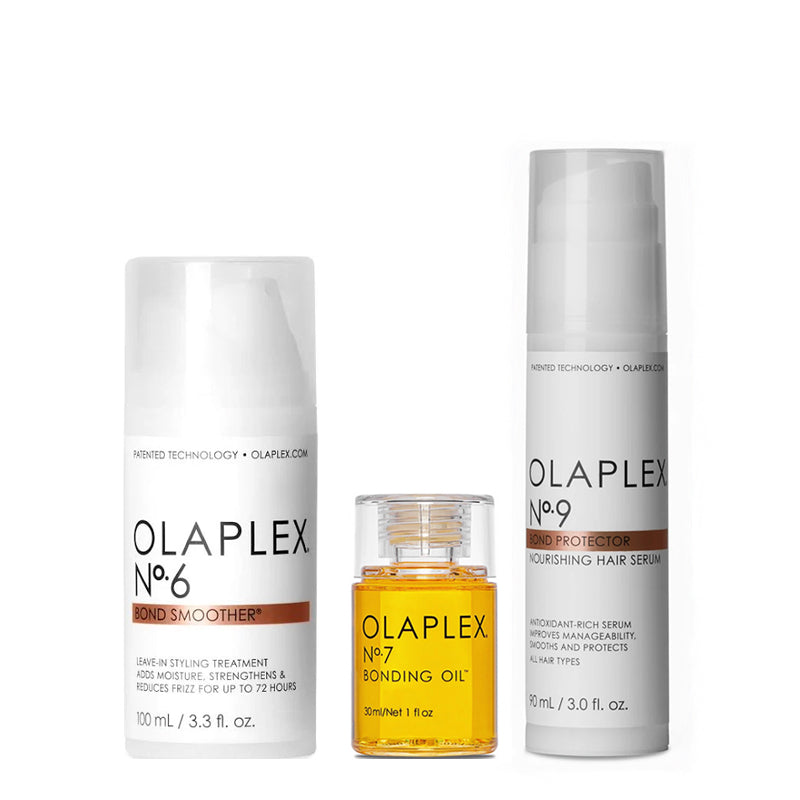 Olaplex 6, 7, 9 Styling Set ANTI-FRIZZ TRIO Products for Repair Damaged & Broken Bonds Caused by Chemical, Thermal & Mechanical Damage