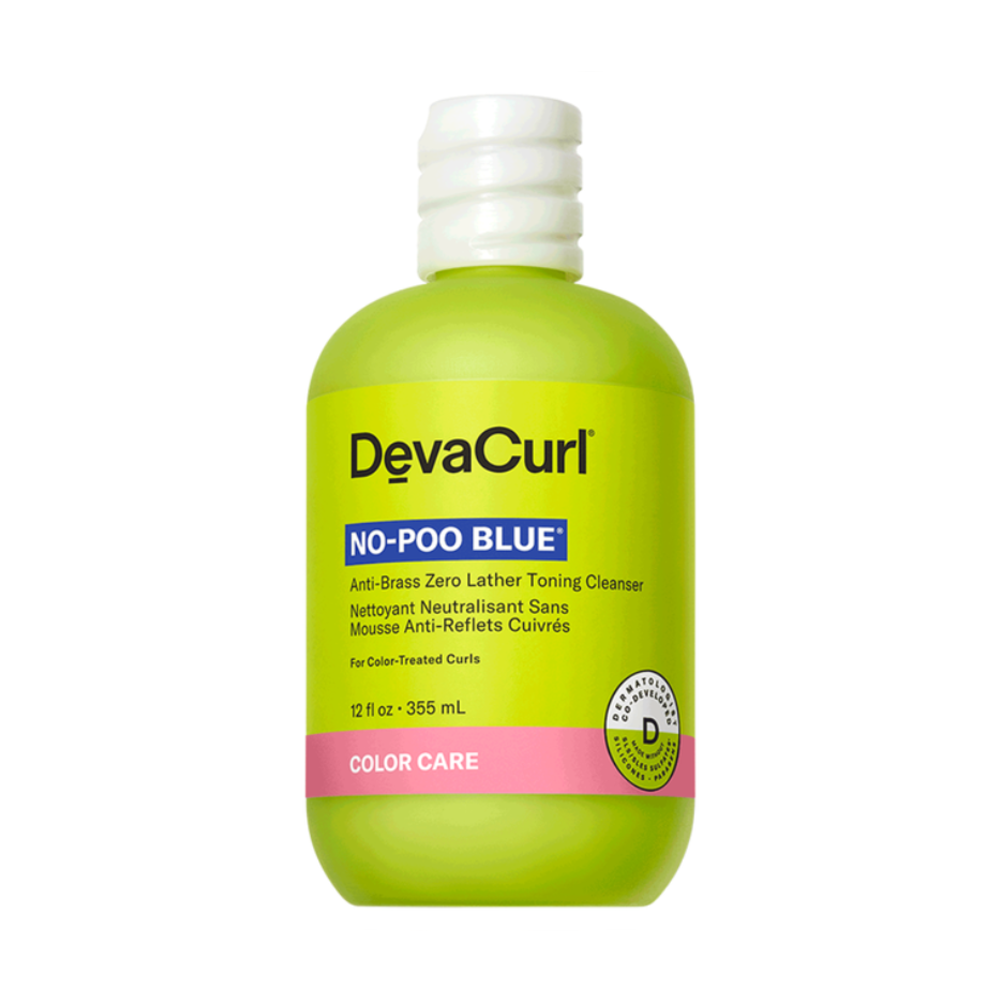 DevaCurl No Poo Blue Anti Brass Zero Lather Toning Cleanser 12oz / 355ml