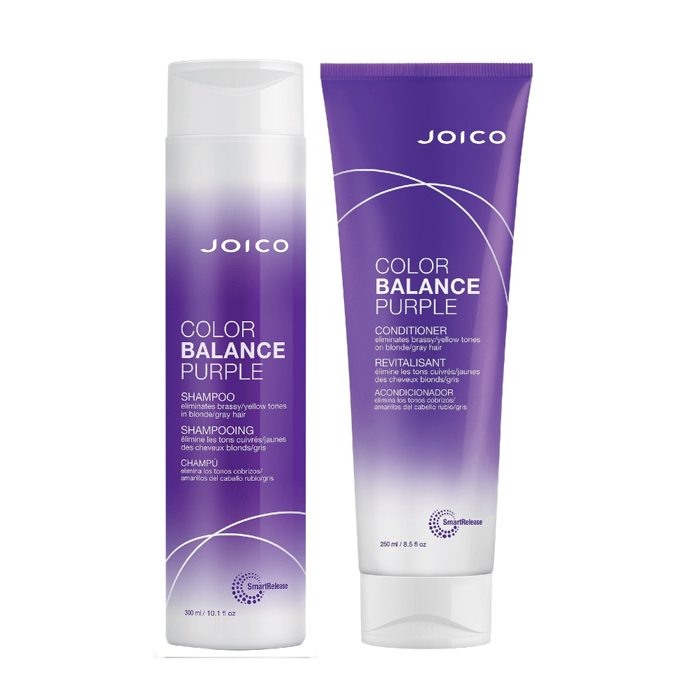 Joico Balance Purple Shampoo & Conditioner 10.1oz / 300ml Set - Joico Hair Color Fading Protection and Neutralizing Yellow Tones