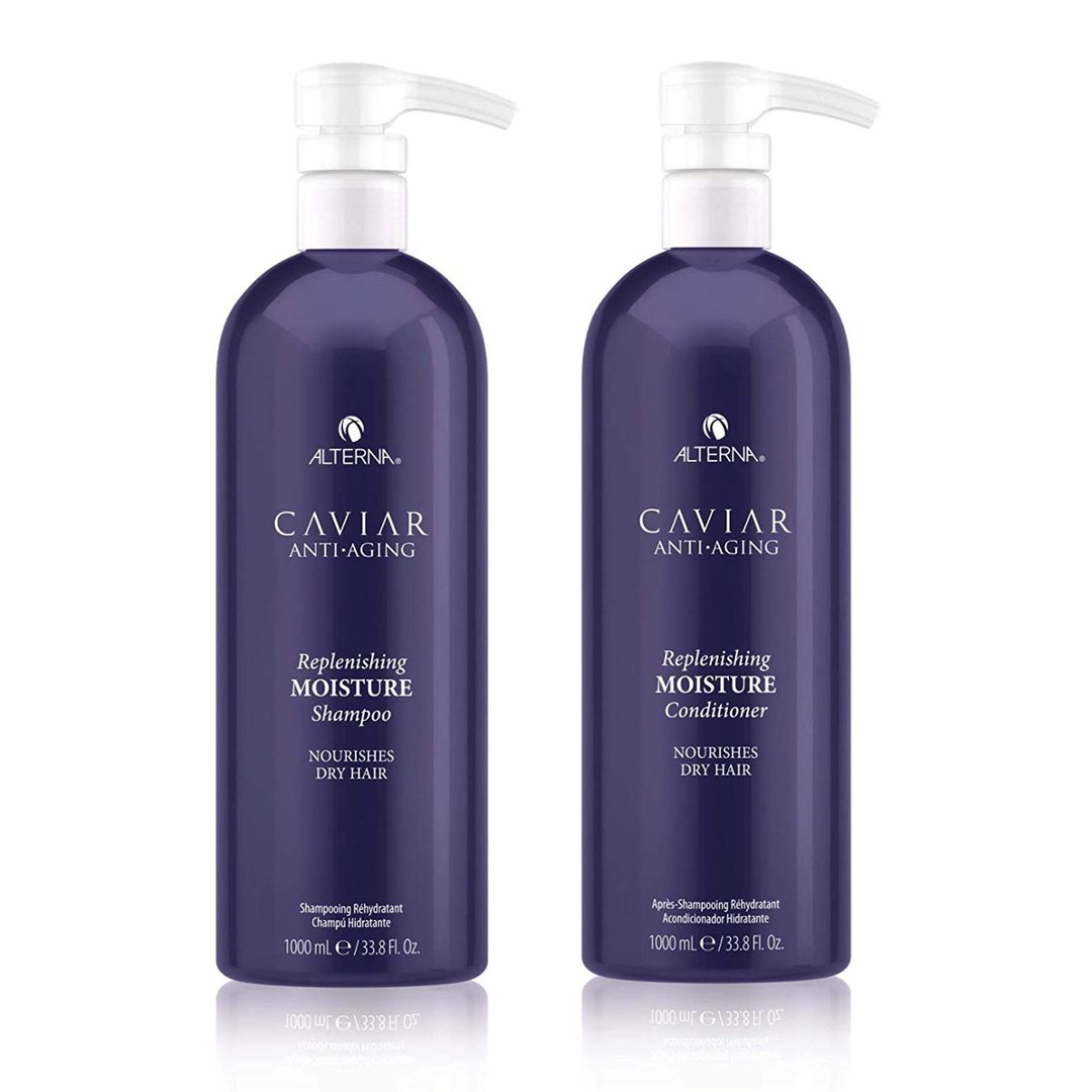 Alterna Caviar Anti-Aging Replenishing Moisture Shampoo & 33.8oz 1000ml - Alterna Caviar Hair Products for & Color Protection