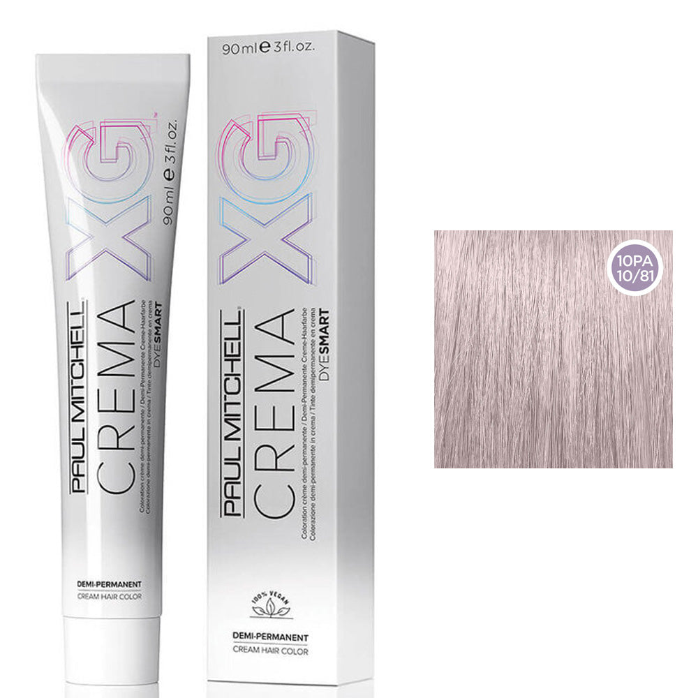 Paul Mitchell XG Crema Demi Permanent Hair Color Cream 3oz Pearl Ash 10PA