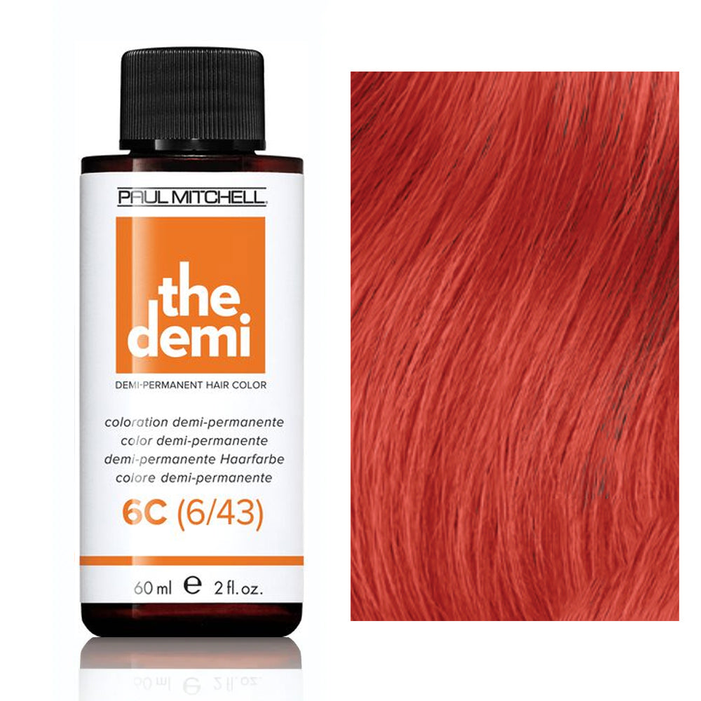 Paul Mitchell The Demi Copper Tone Semi-Permanent Hair Color 2oz 6C