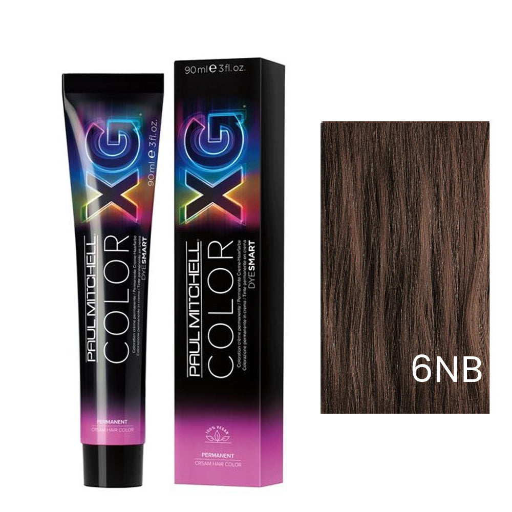 Paul Mitchell The Color XG Professional Permanent Hair Color 6NB Dark Natural Brown Blonde
