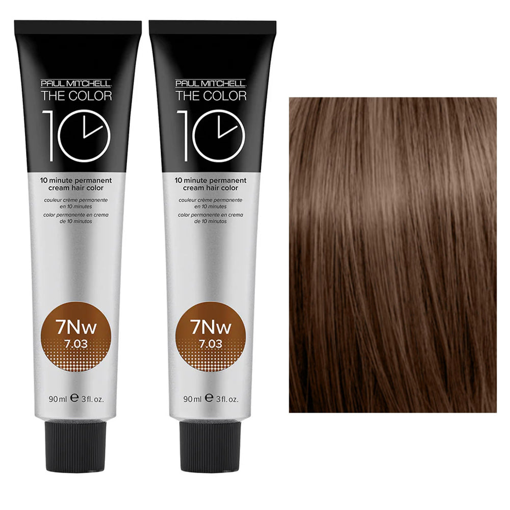 The Color 10 minutes Permanent Cream Hair Color natural warm tone  7nw duo set