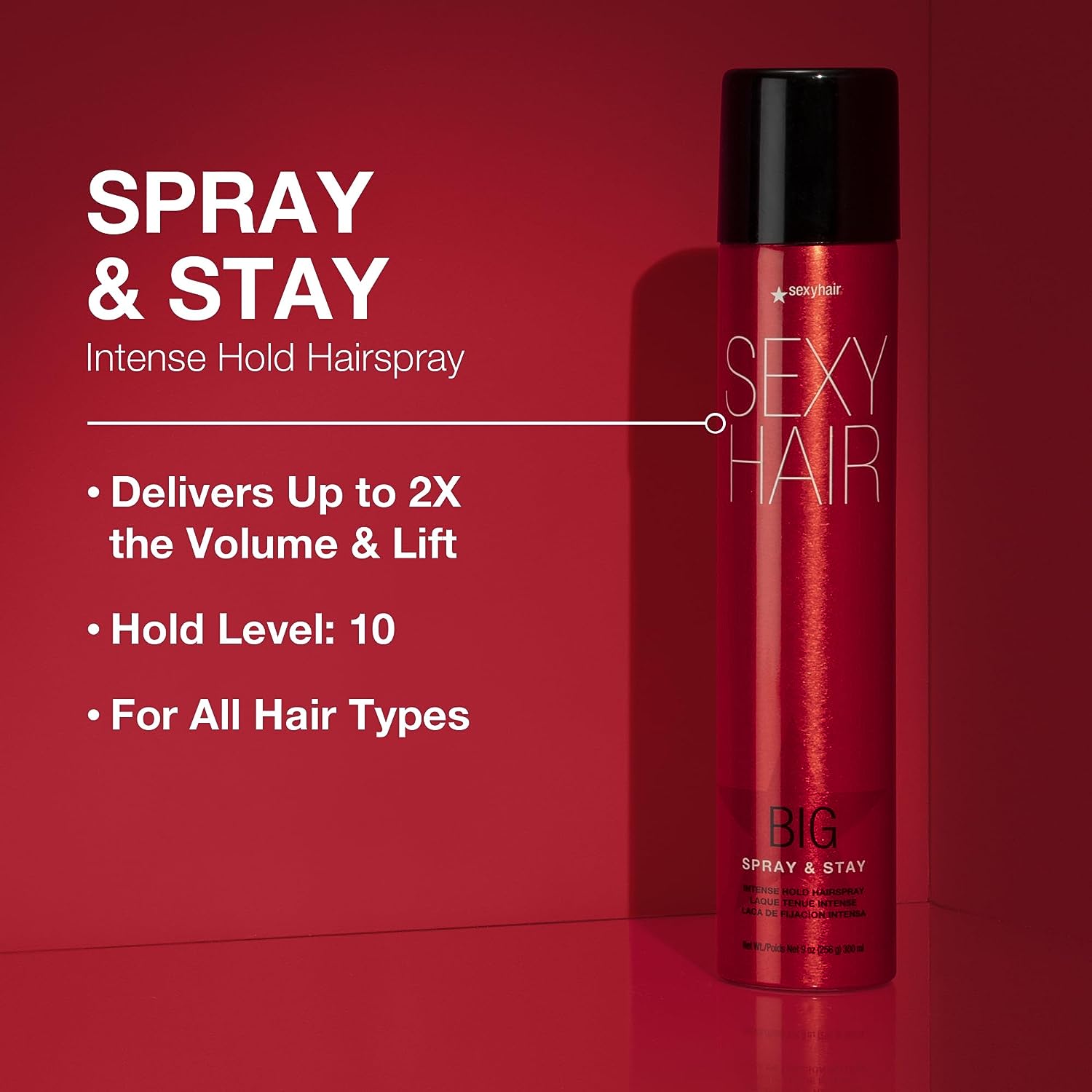 Big Sexy Hair Spray & Stay Intense Hold Hairspray Key features
